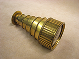 19th century Thomas Rubergall 6 draw brass monocular spyglass, circa 1820